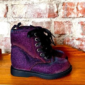 Purple Iridescent Cat & Jack Boots, size 7